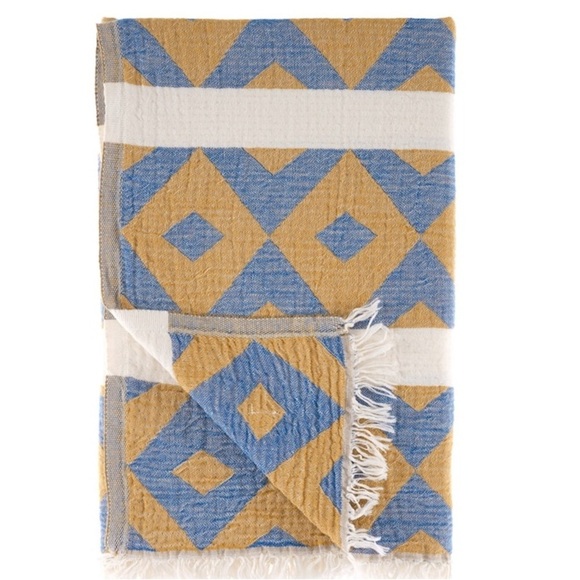 Men’s Loom Weave Scarf Game Day Gameday GO Blue GO Gold NEW! Swim Wrap - Picture 3 of 4